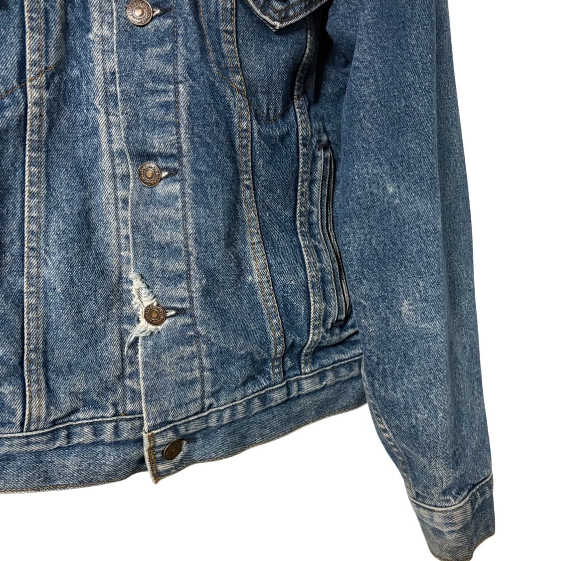 80s 리바이스 체크안감 3세대 데님 트러커 자켓 36 상품이미지3