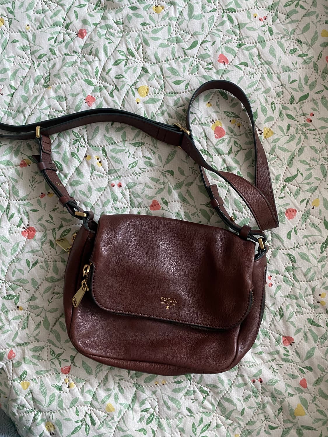 파슬 브라운 가죽 크로스백 상품이미지2