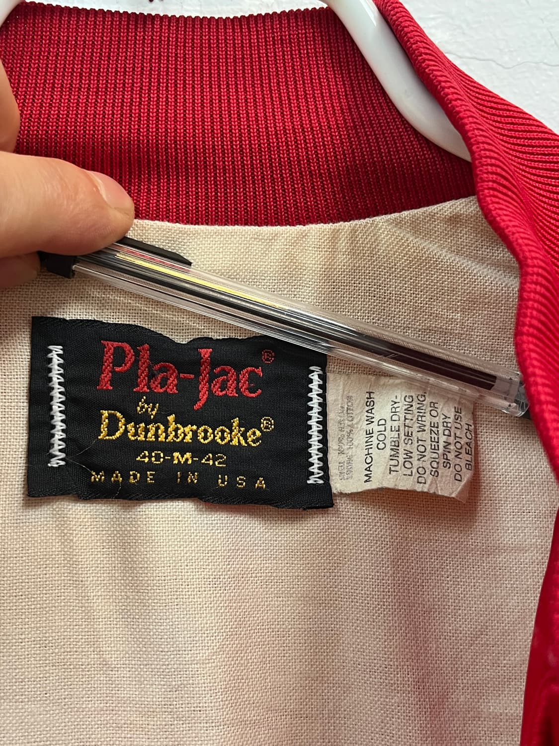 Pla-Jac USA 나일론 워크자켓 레드 M 상품이미지2