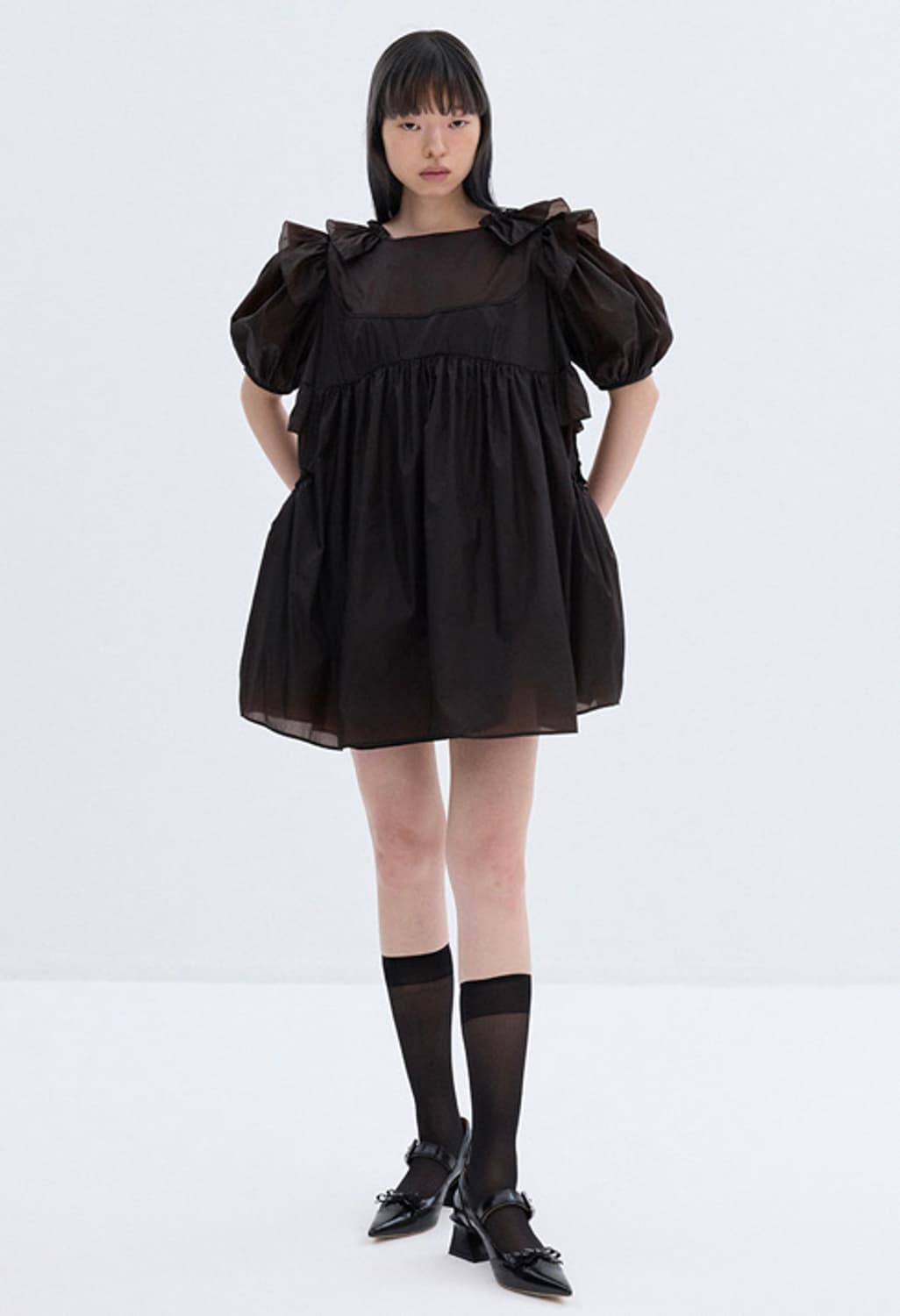 naviverse ruffle hoodie dress 꼼데가르송 상품이미지2