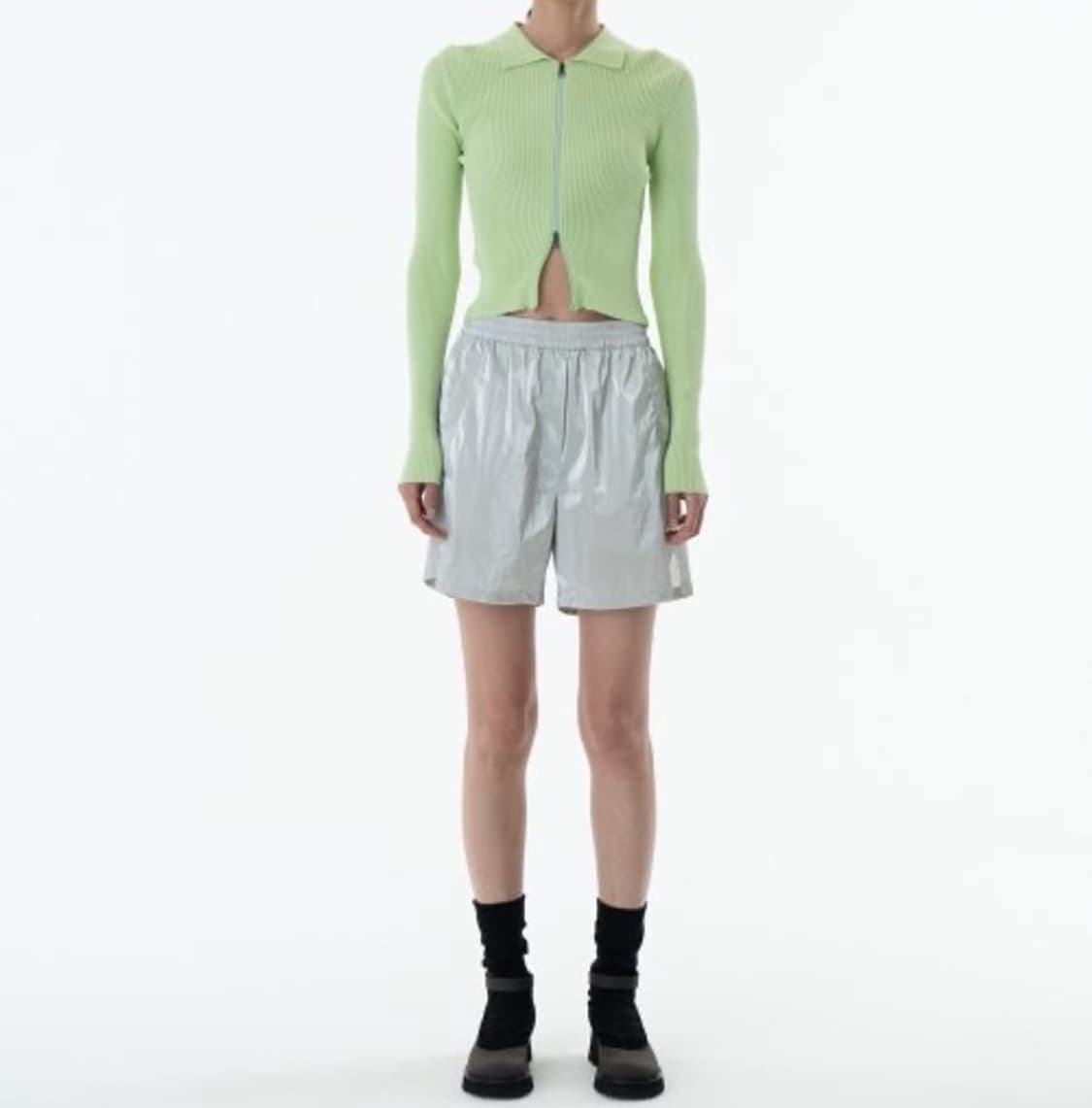 아모멘토 silver foil shorts 상품이미지1