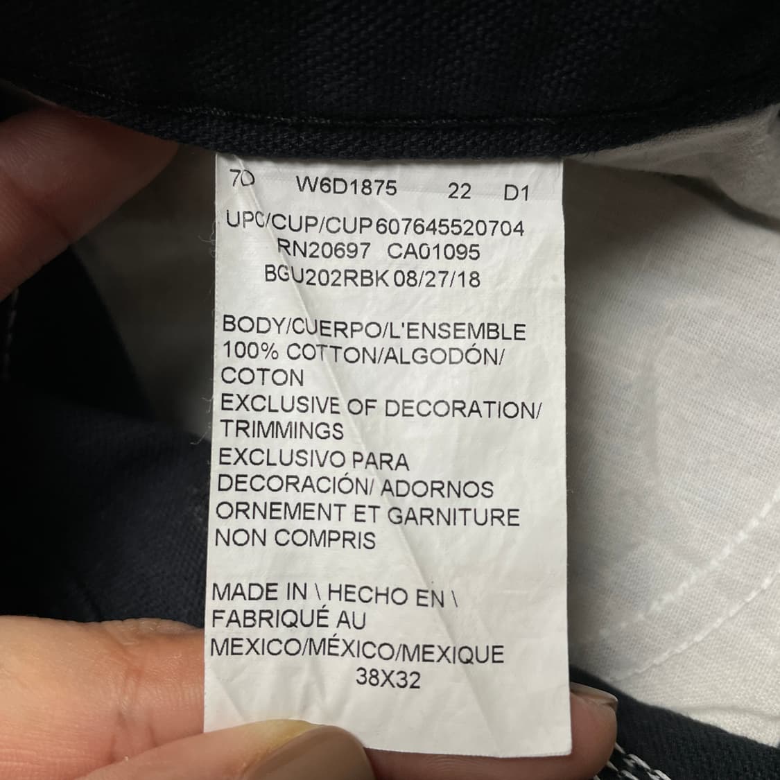 DICKIES 디키즈 빈티지 블랙 카펜터 워크 팬츠 A00896 상품이미지9