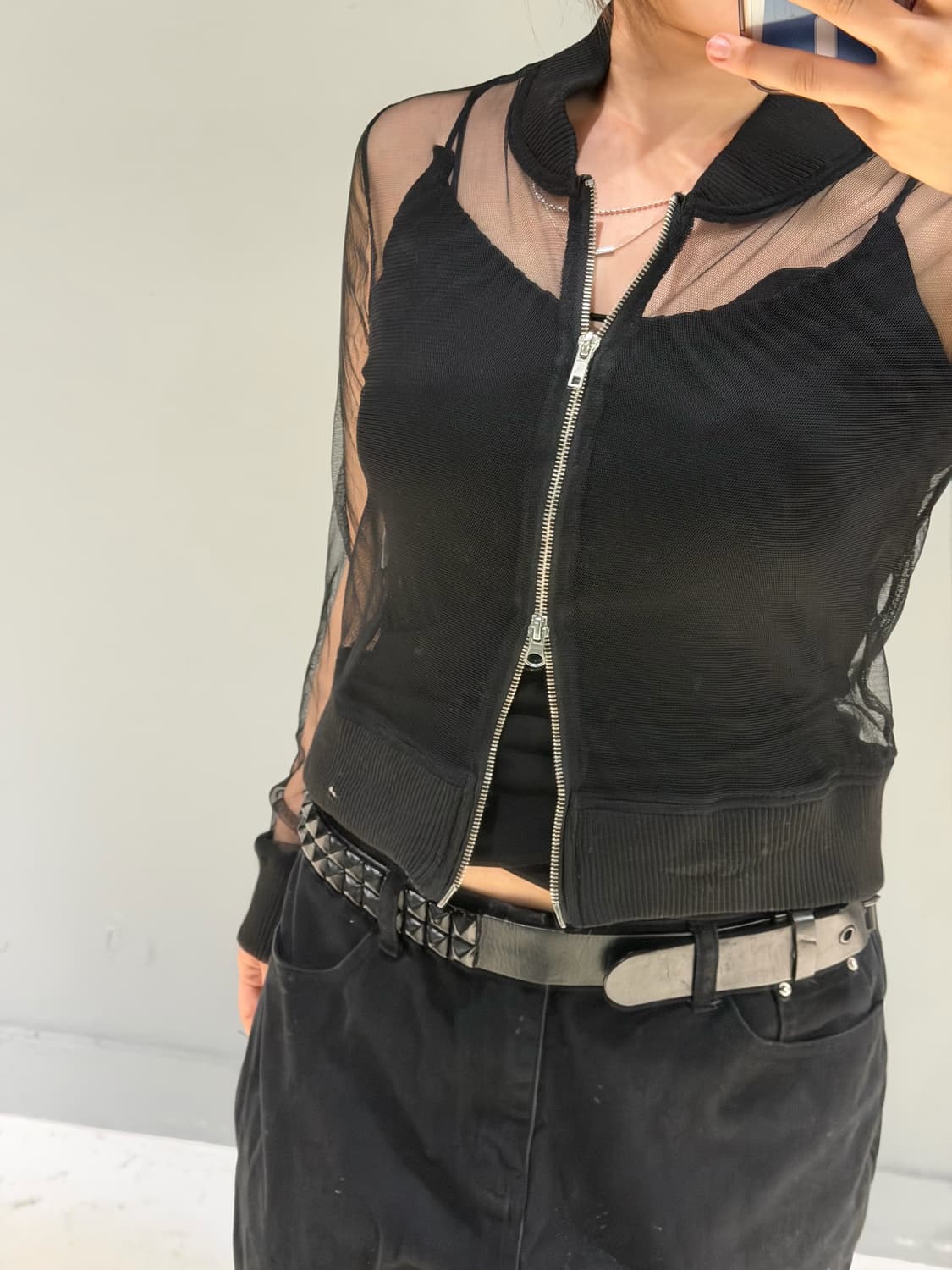 Glad news back skull see-through jk 상품이미지3