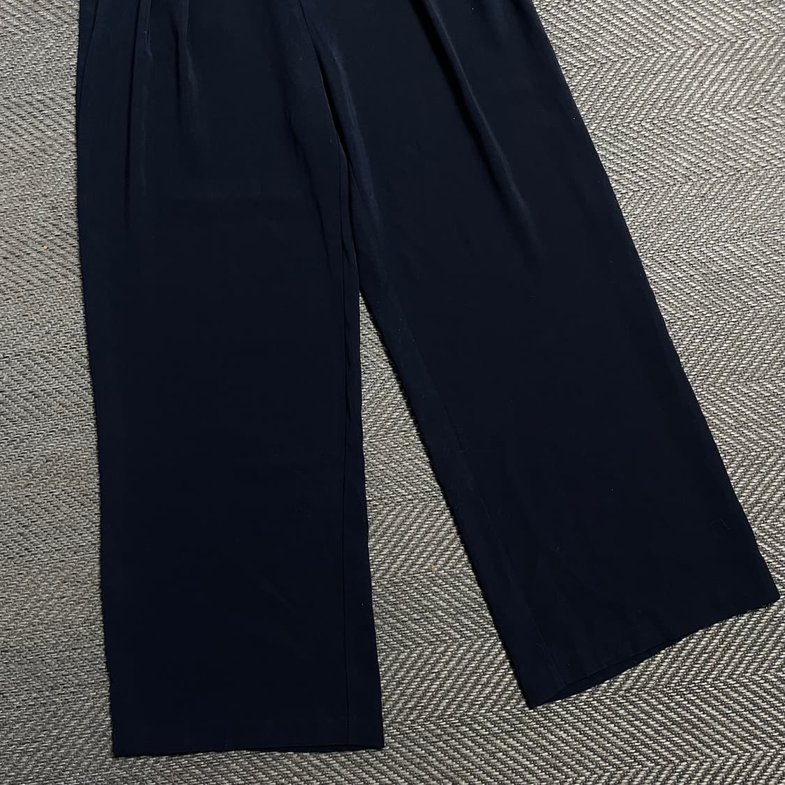 빈티지 핀턱 와이드 슬랙스 팬츠 네이비y 5334 상품이미지3