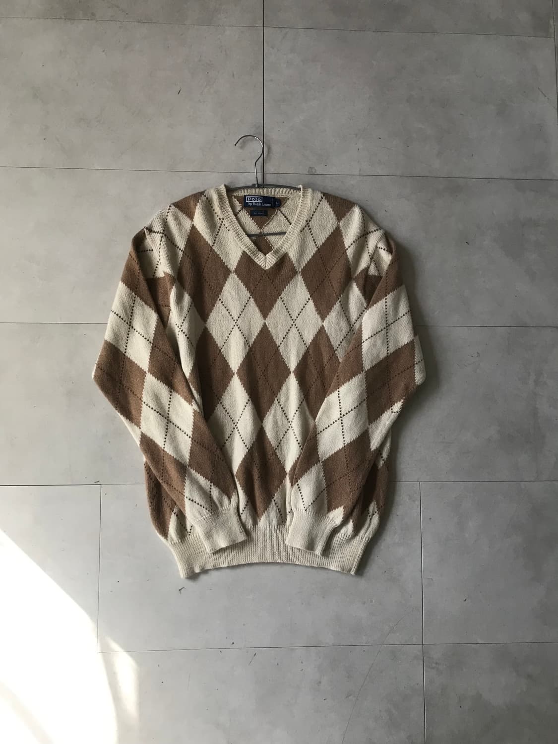 폴로 아가일 오버핏 니트 상품이미지6