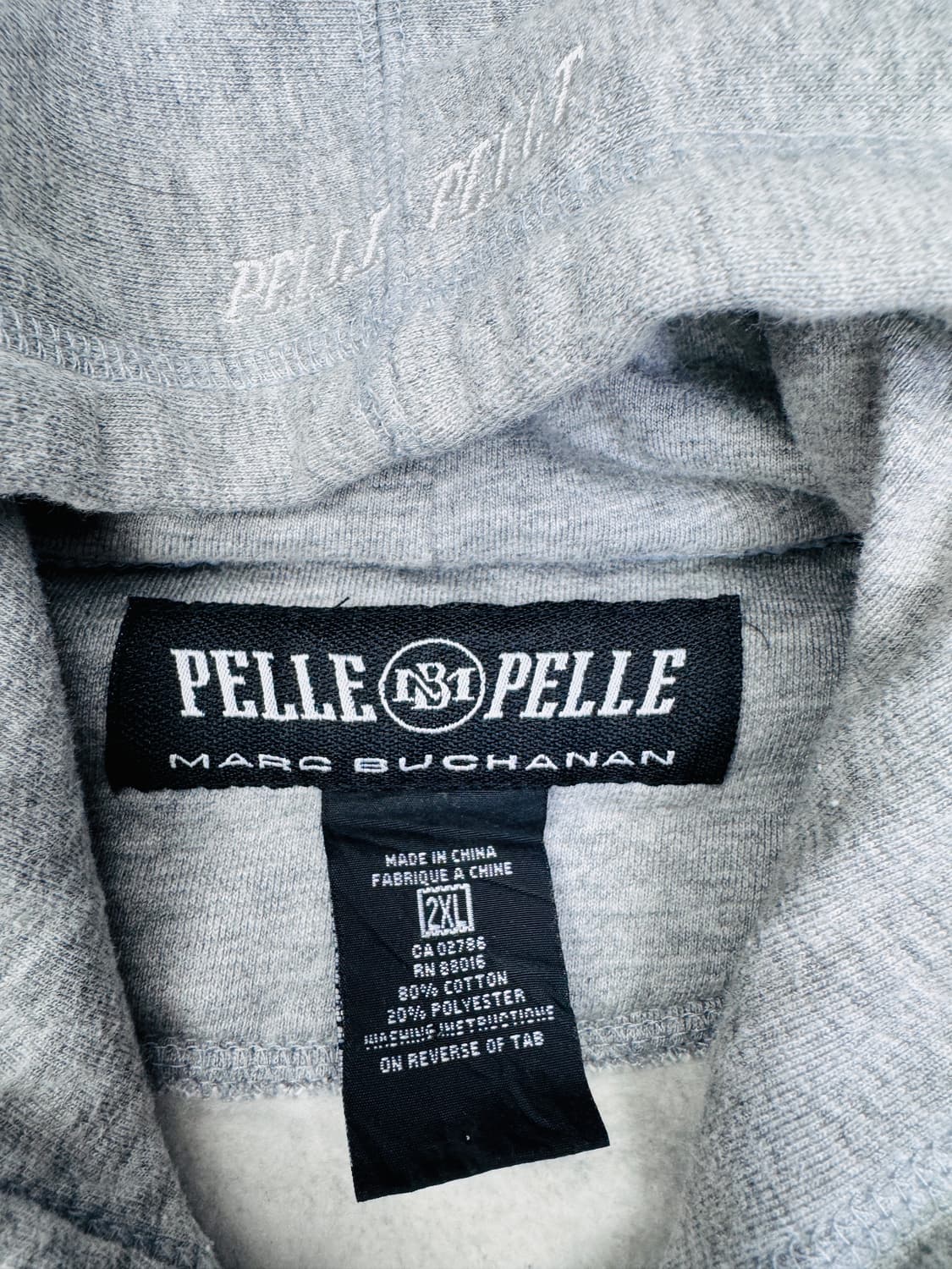 빈티지 90/00s 펠레펠레 pellepelle 후드티 그레이 2XL 상품이미지4