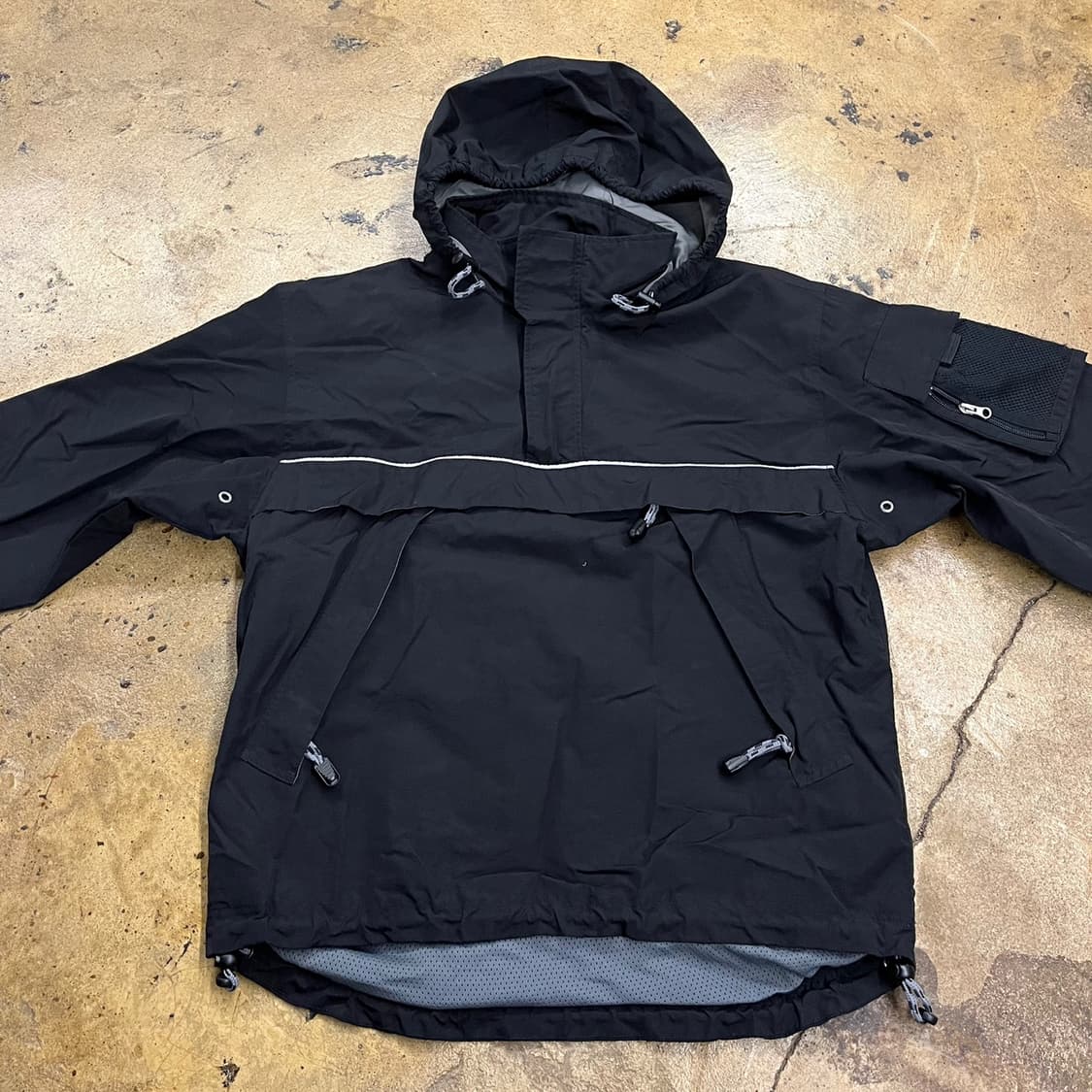[정품/XS] 갭 검정색 후드 아노락 바람막이 b16 상품이미지3