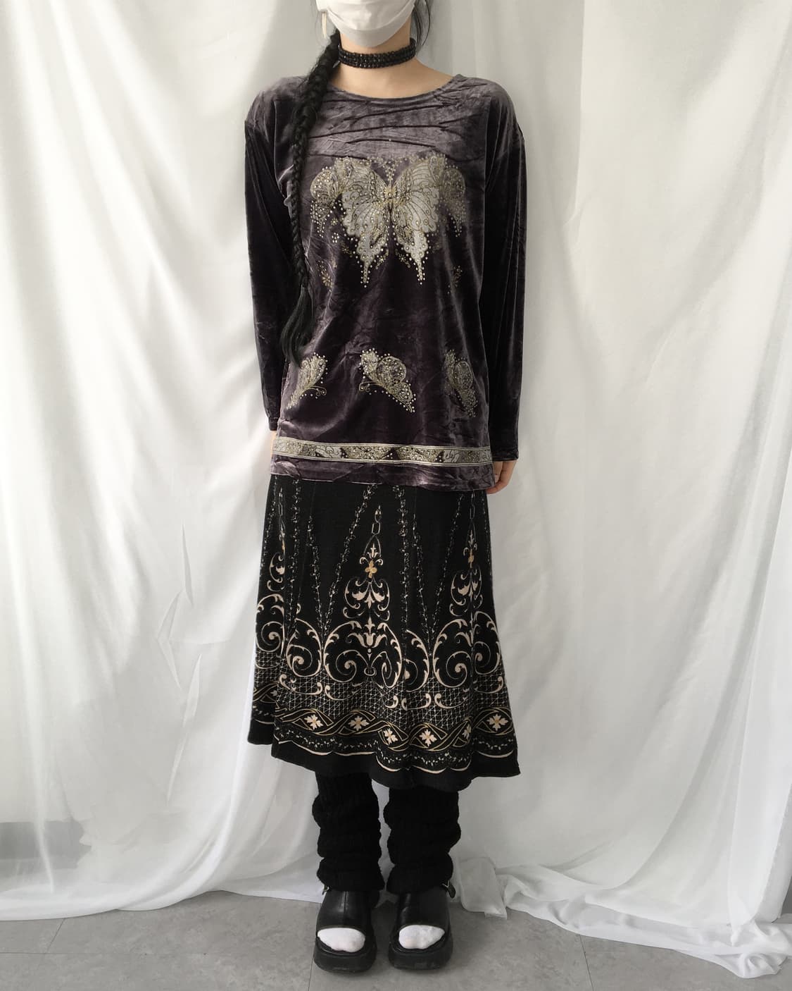 Butterfly point velvet sleeve 상품이미지1