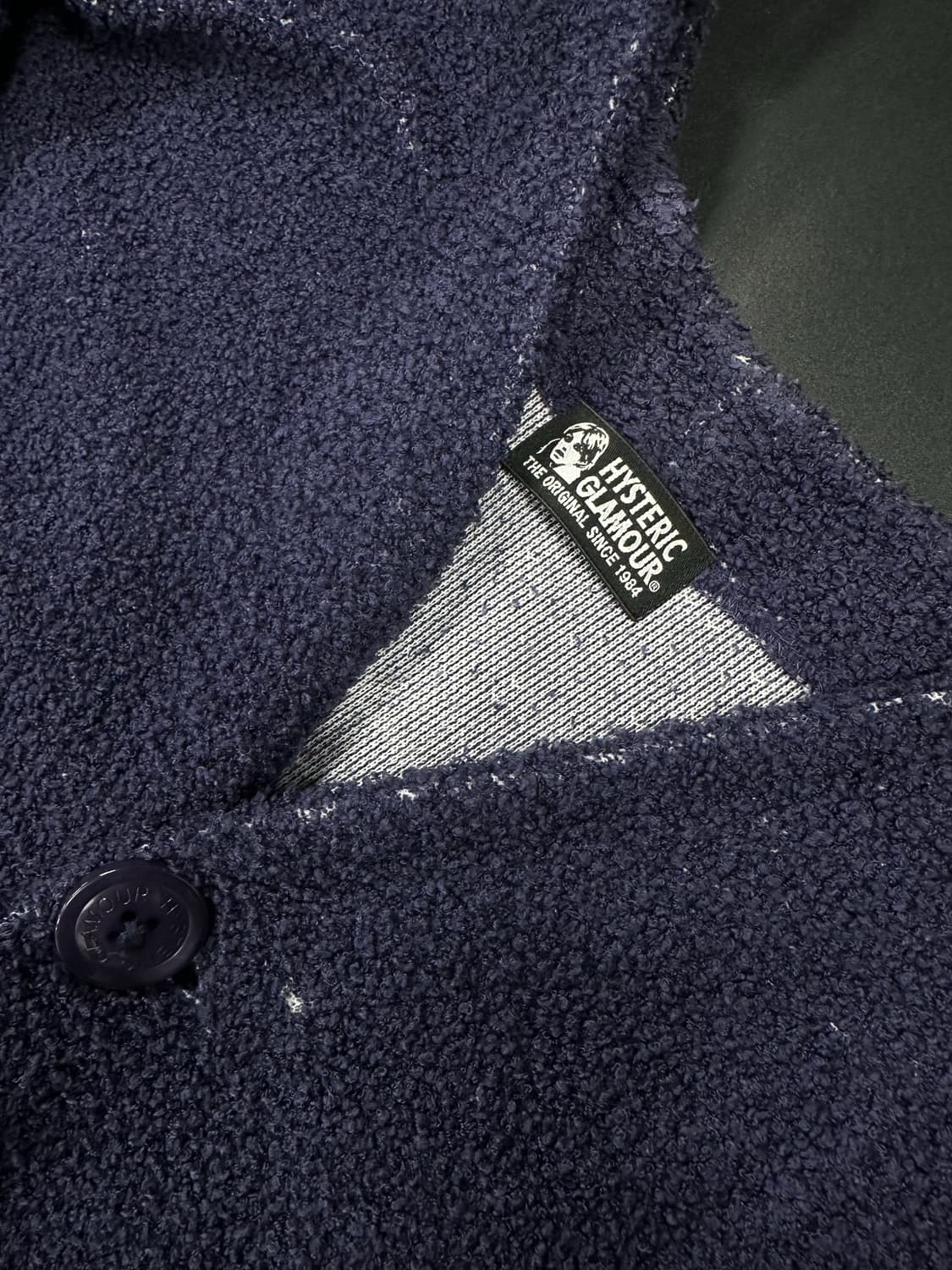 히스테릭 글래머 부클레 소재 가디건 상품이미지5