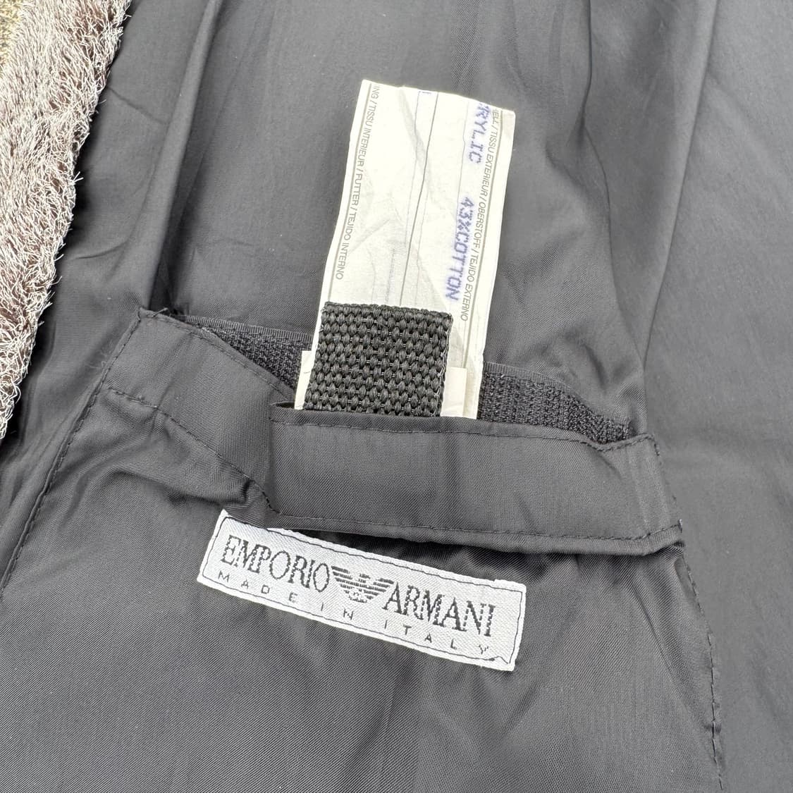 [XL] 90s Emporio Armani 아크릴 퍼 자켓 상품이미지10