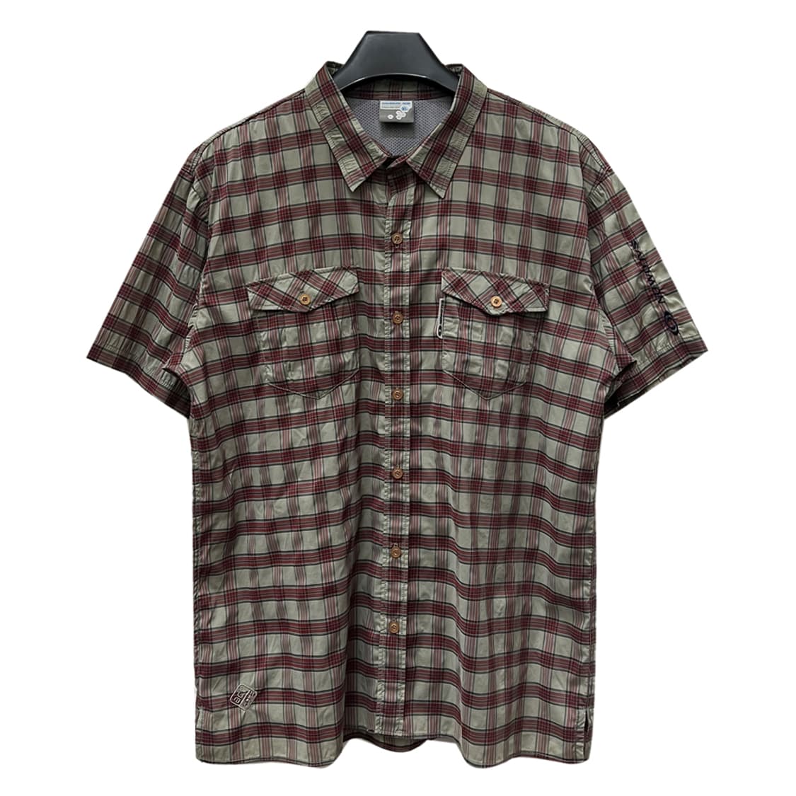 SALOMON 살로몬 큅 하프맨 체크 반팔 셔츠 XL 상품이미지1