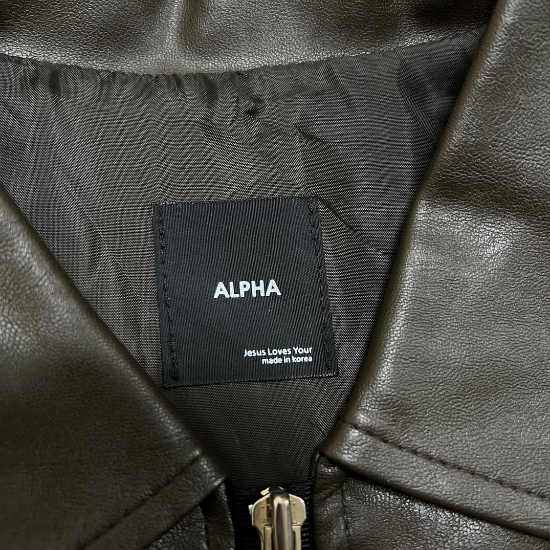 알파 레더 라이더 집업 가죽자켓 [다크 브라운] M/95 상품이미지4