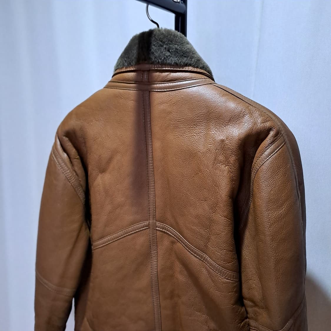 (택포) 양가죽 양털 브라운 무스탕 자켓 L B302 상품이미지5