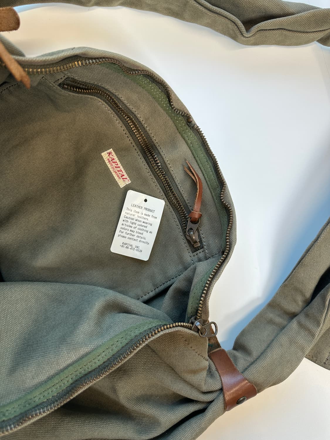 캐피탈 스너프킨 캔버스 no.6 스누프킨 백 (카키 ) 상품이미지3