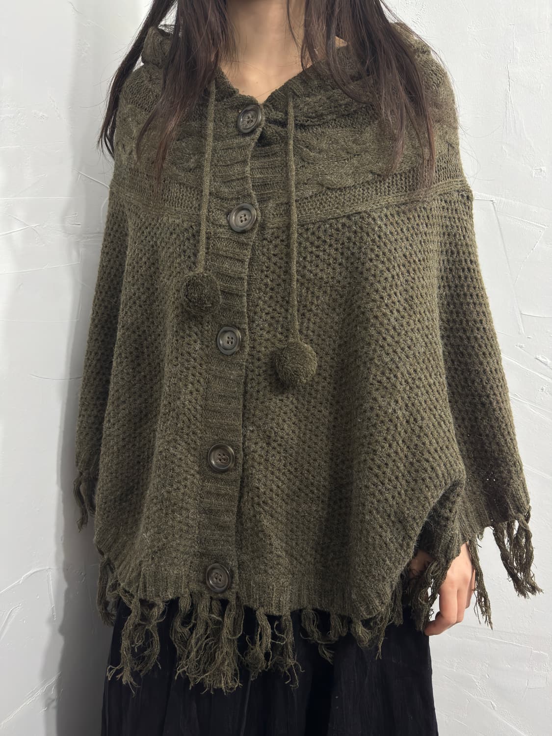 sorridere hood knit cape 상품이미지2