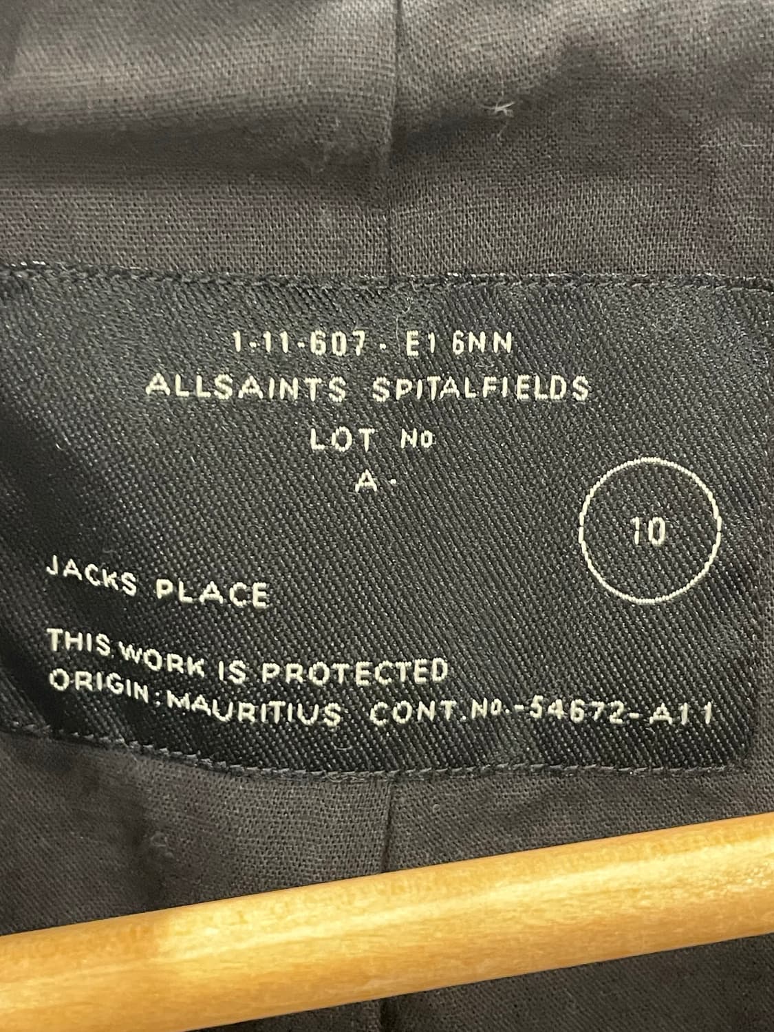 AllSaints 올세인츠 사선 드레이프 레더 자켓 상품이미지4