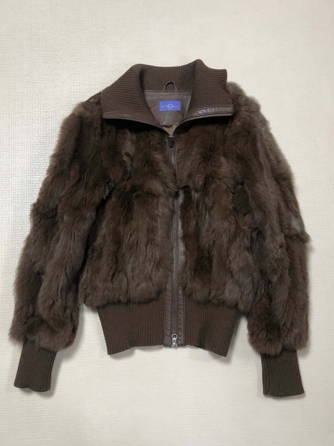 빈티지 브라운 래빗 퍼 집업 상품이미지9