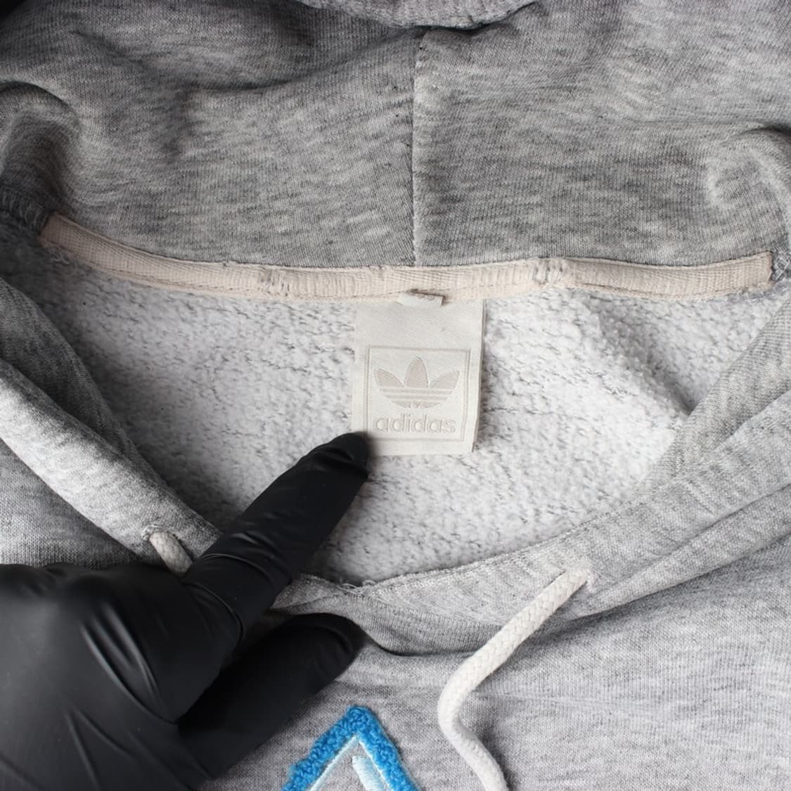 아디다스 블루 트레포일 빅로고 후드티 M 상품이미지5