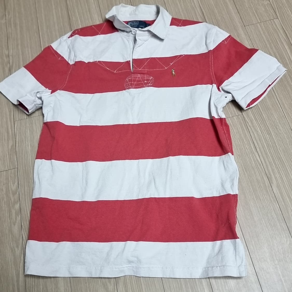 폴로 랄프로렌 스트라이프 반팔 럭비 카라티(100) 상품이미지1
