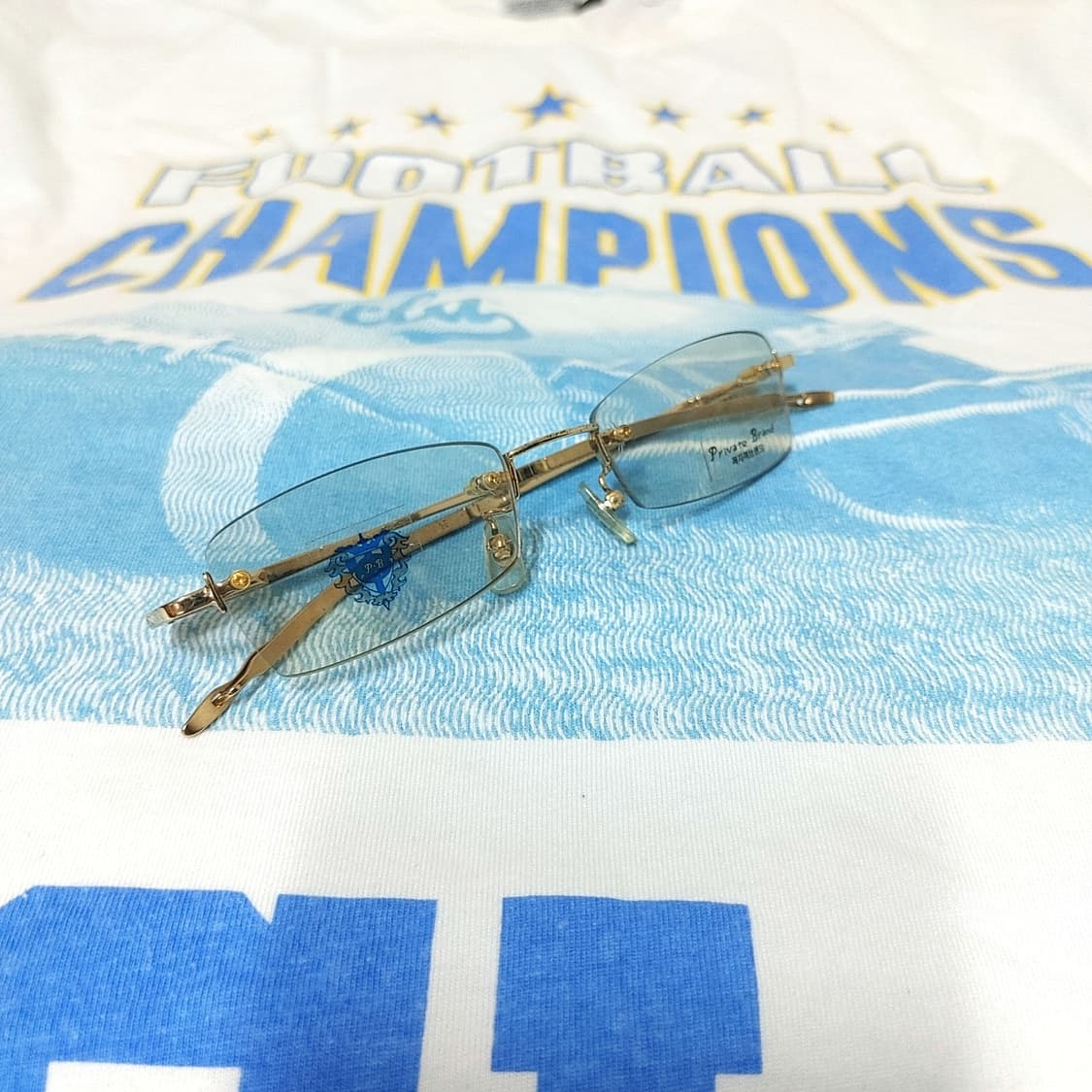 Private Brand 유니크 금장 무테 빈티지안경 상품이미지2