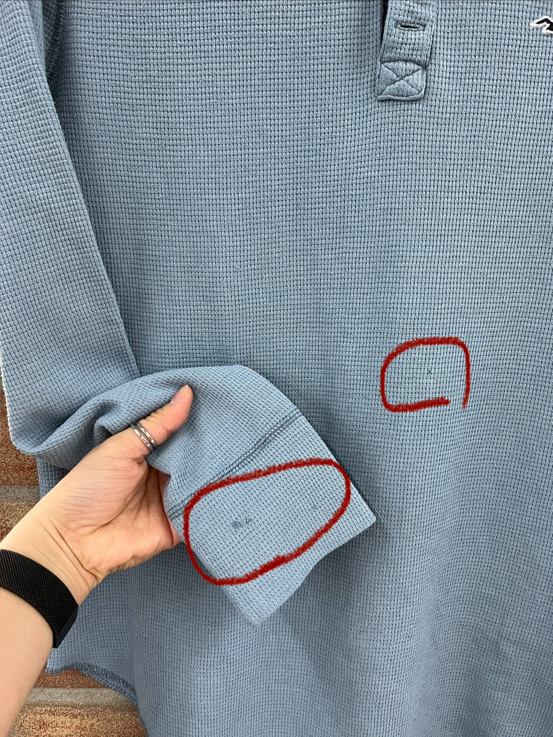 홀리스터 헨리넥 와플 롱슬리브 티셔츠 상품이미지10