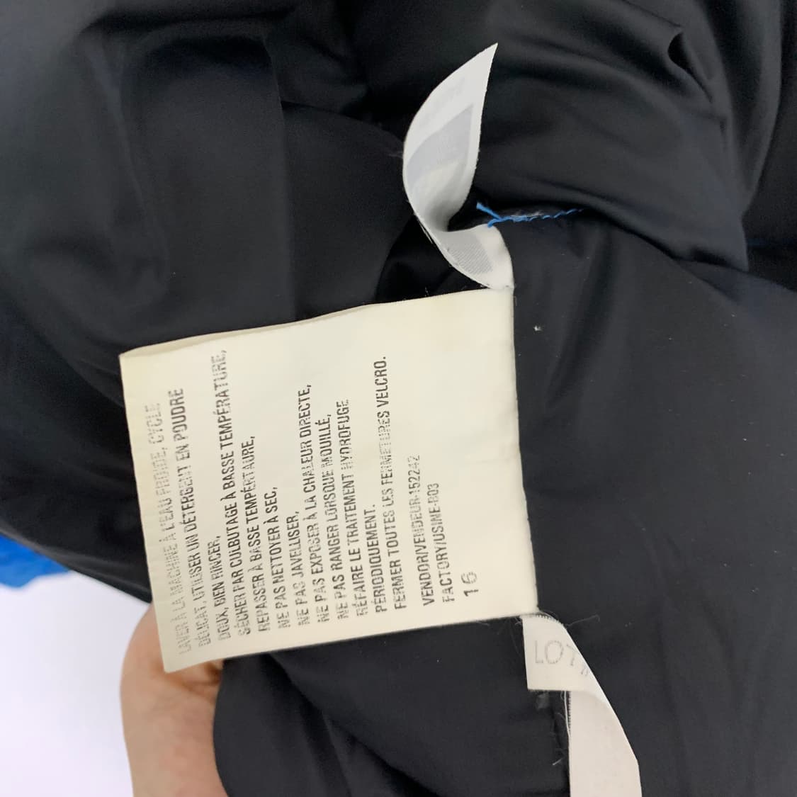 노스페이스 눕시 블루/블랙 패딩 남성 S 정품 빈티지 남녀공용 상품이미지7