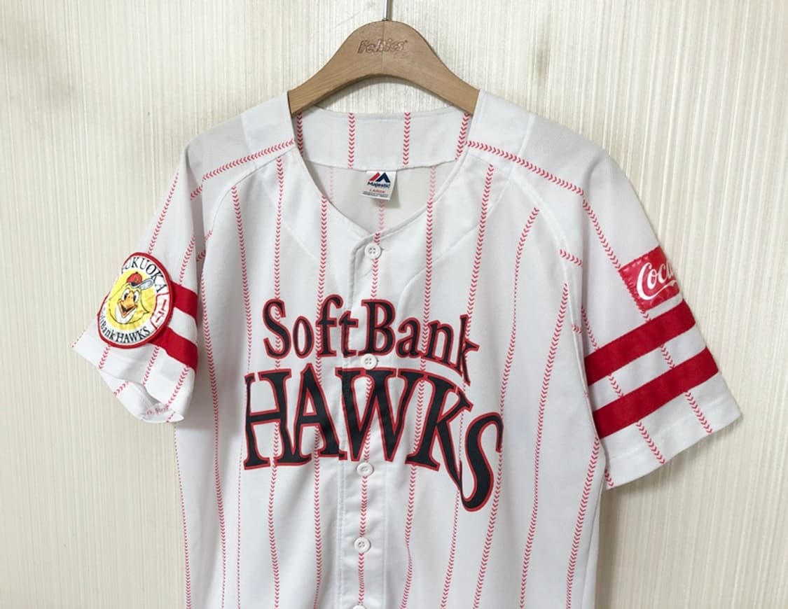 (2) NPB 마제스틱 후쿠오카 소프트뱅크호크스 유니폼/져지 L 상품이미지6