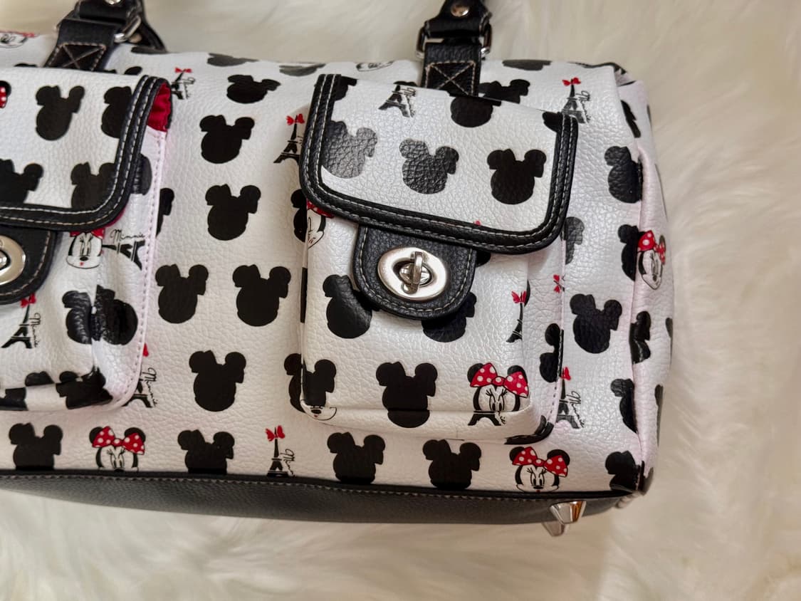 [Disney] 미니 마우스 파리 패턴 스퀘어 보스턴백 상품이미지3