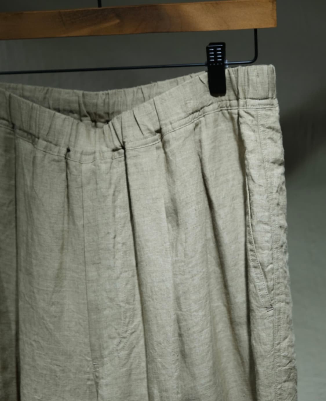 일레브 Yleve 25ss 린넨 포플린 트라우저 khaki 상품이미지6