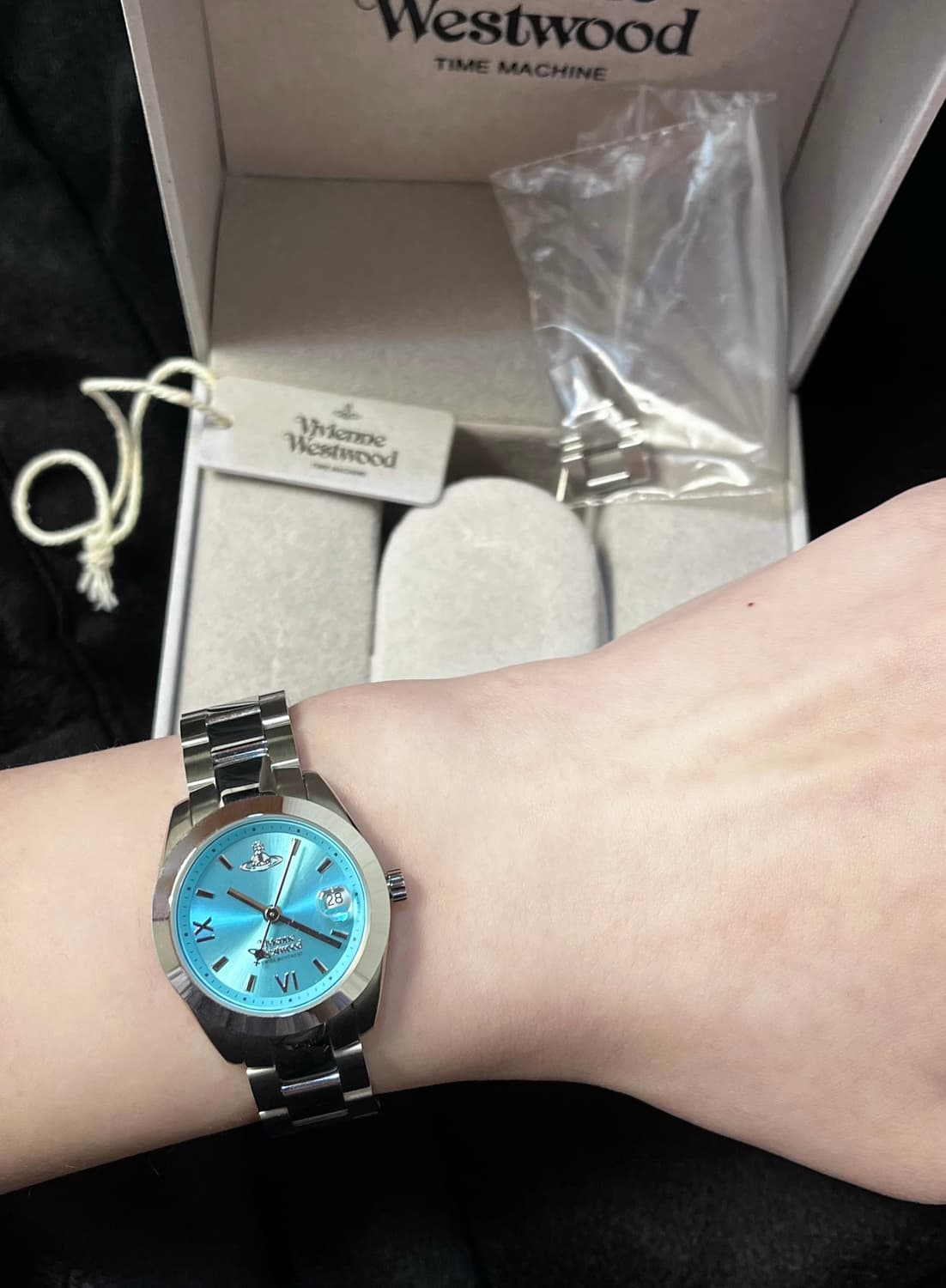 풀박)비비안웨스트우드VV292TQSL블루메탈시계 /새상품급 /급처 상품이미지3