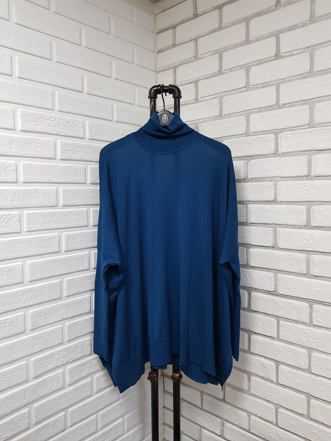 [m/정품] 구찌 인터로킹 터틀넥 여성 울 니트 청록색 상품이미지1