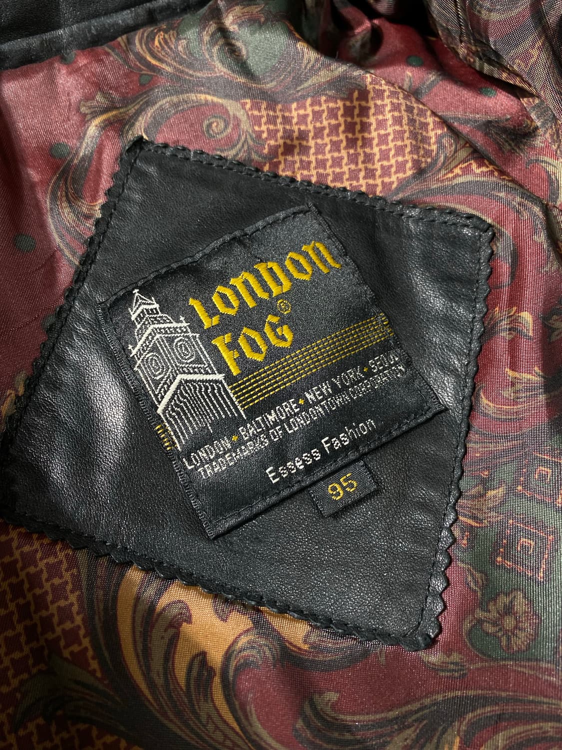 [95] 90s London 런던포그 소가죽 봄버자켓 상품이미지5