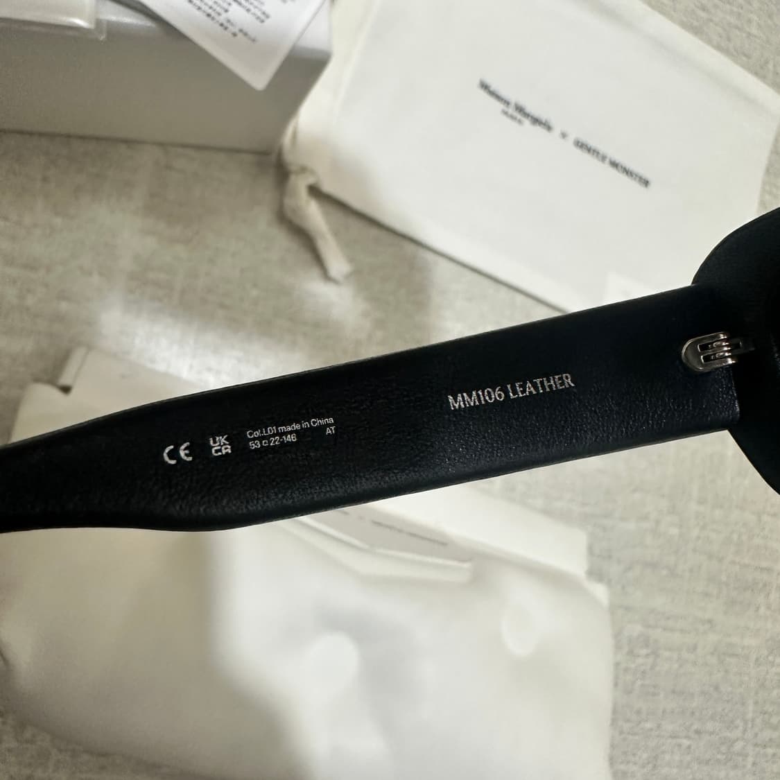 젠틀몬스터x메종 마르지엘라 레더 mm106 선글라스 상품이미지6