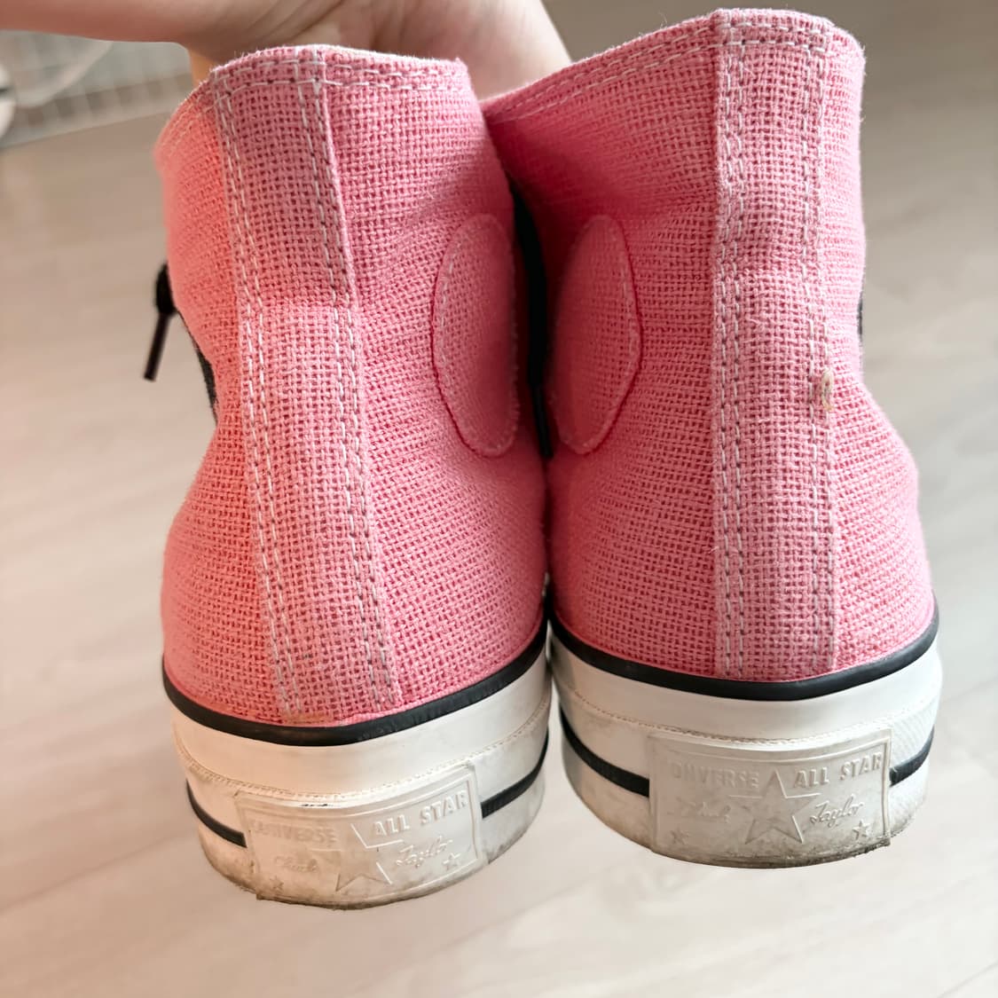 [2회착용] 스투시x컨버스 척70하이 핑크 245 상품이미지5