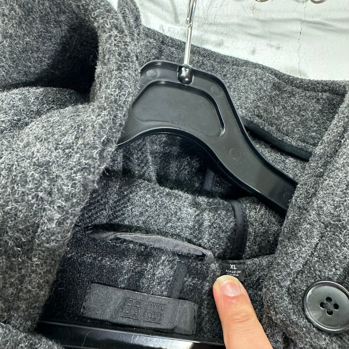 XL 유니클로 차콜 떡볶이 더플코트 상품이미지4