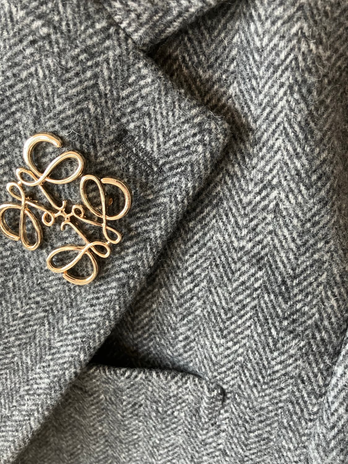 그레이 헤링본 셋업 상의 상품이미지4