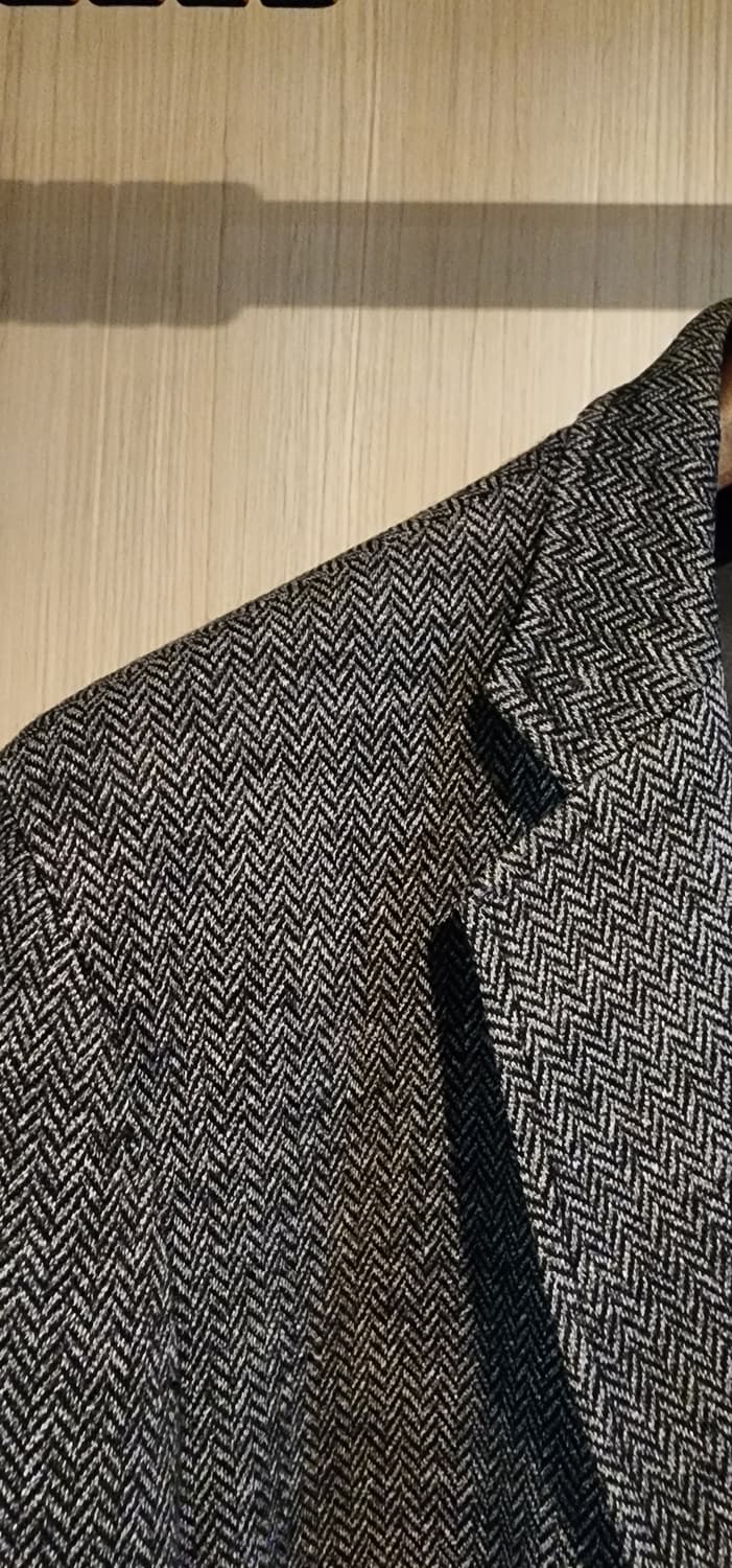 그레이 헤링본 울혼방 자켓 L 상품이미지3