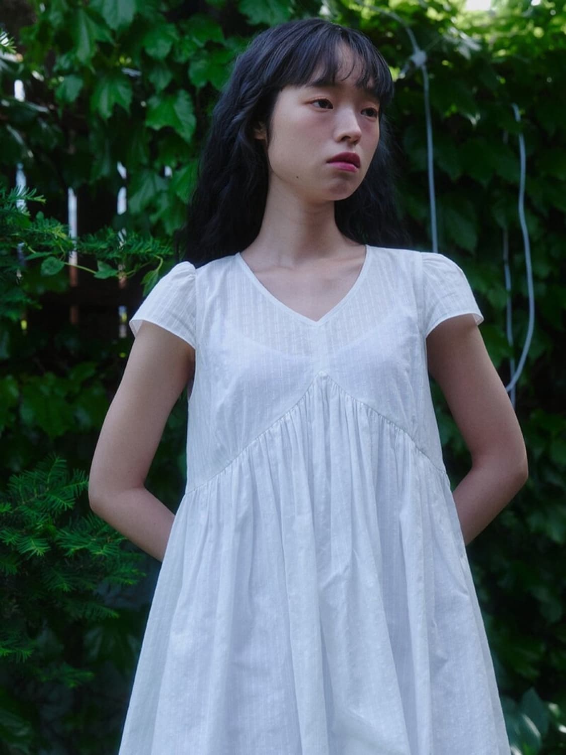 언쿡드 레이스 캡 슬리브 원피스 상품이미지2