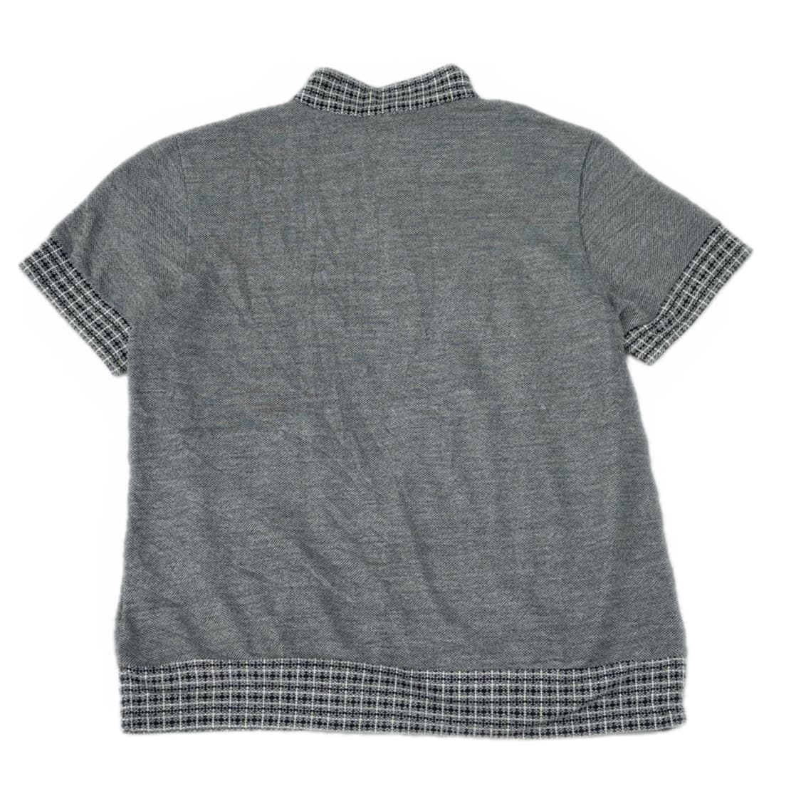  LATERRA 괴짜룩 아노락 반팔 티셔츠 체크 레이어드 락 펑크  상품이미지3