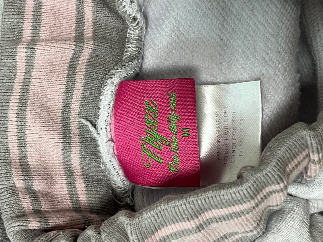 엔와이엑스엑스 밀리터리 와이드 핑크스웻팬츠 바지  상품이미지5