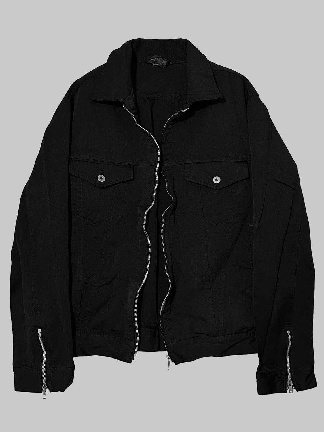 꼼데가르송 블랙 축융 폴리 트러커 자켓 상품이미지2