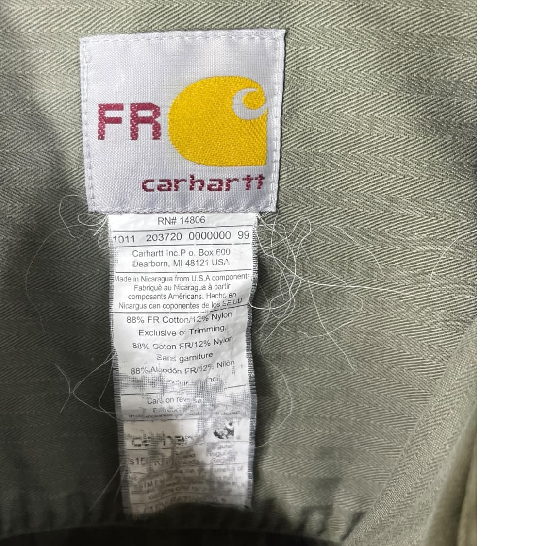 [Carhartt] 칼하트FR 투포켓 워크셔츠 상품이미지6
