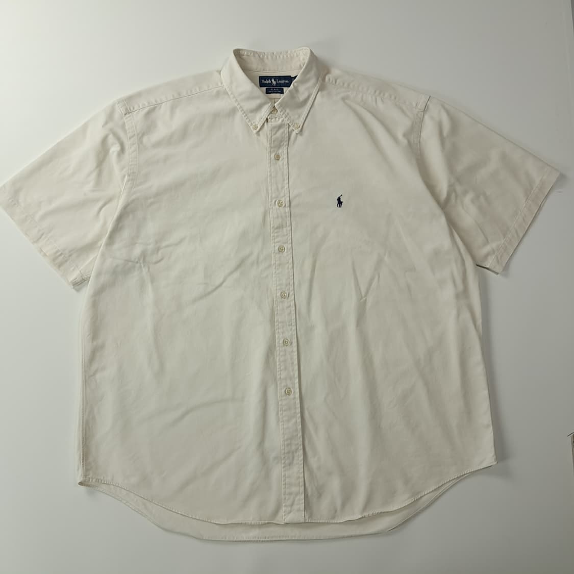 CK406 2XL 폴로 90s 블레이크 네츄럴 화이트 반팔 셔츠 남방 상품이미지1