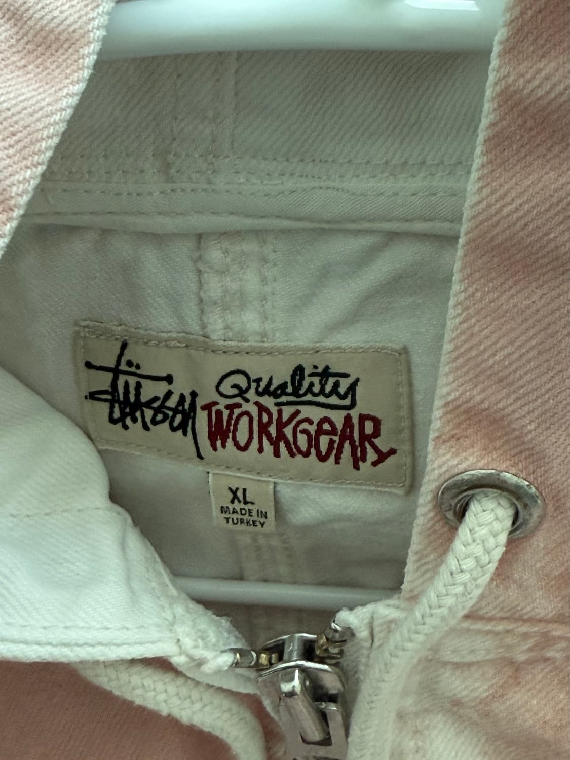 스투시 스프레이 다이 후드 워크 자켓 페이디드 핑크 XL 상품이미지6