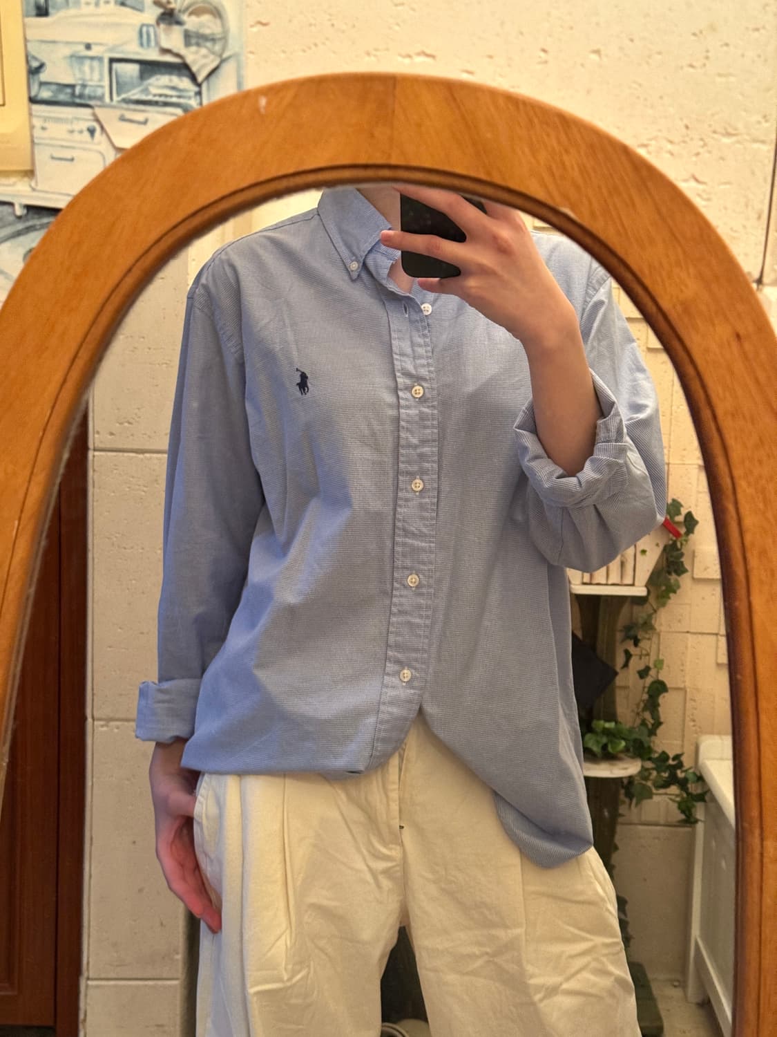 폴로 랄프로렌 블루 스트라이프 Classic Fit 상품이미지1