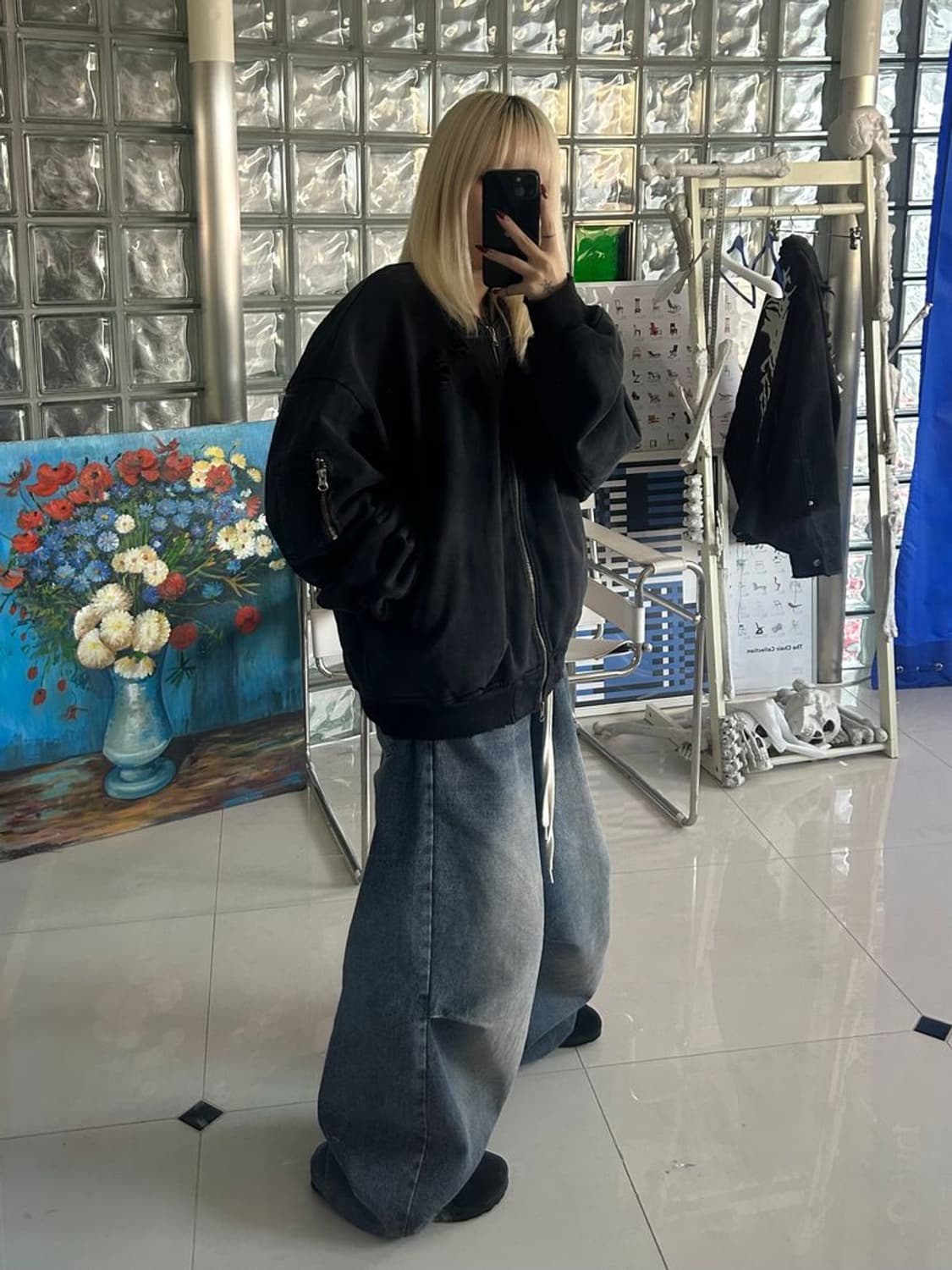 SWEAT BONE BOMBER JACKET 스웨트본 봄버 재킷 상품이미지2