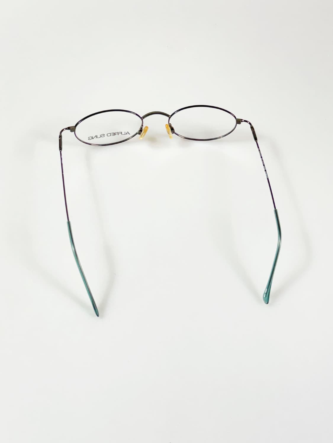 90s ALFRED SUNG 슬림 오벌 메탈 프레임 빈티지 안경 상품이미지5
