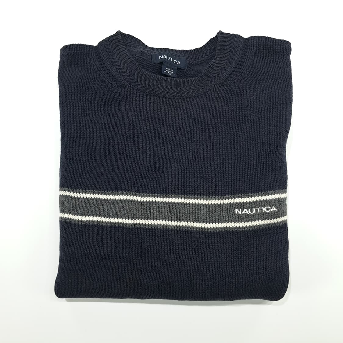 CN976 L 노티카 다크네이비 포인트 스트라이프 긴팔 니트 스웨터 상품이미지7