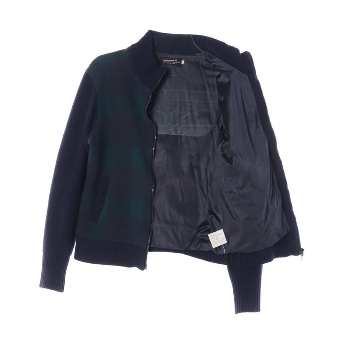 르꼬끄 골프 올울 체크 방풍 집업 니트 자켓  L 상품이미지2