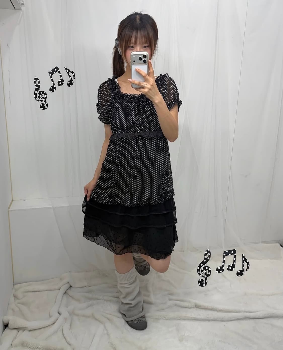 𖤐블랙 도트 러블리set𖤐  상품이미지1